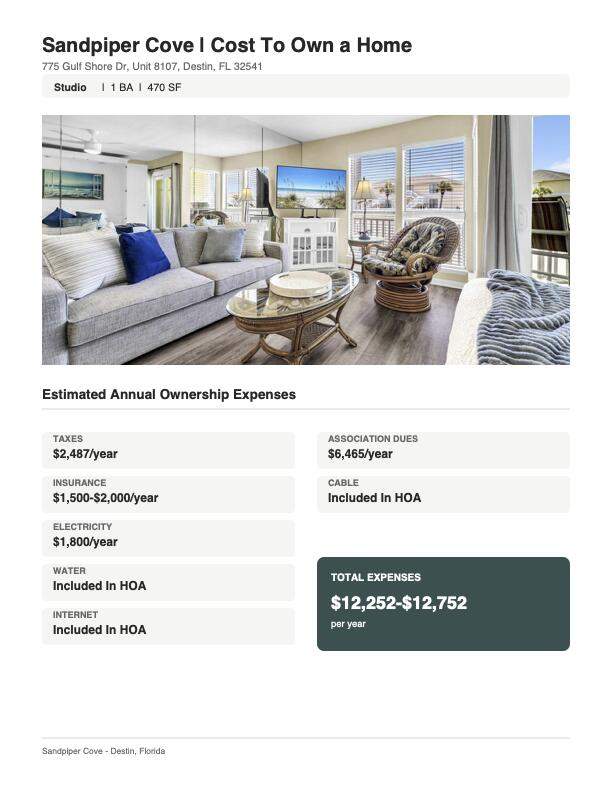 0 bedroom Condominium at 775 Gulf Shore Drive #8107, Sandpiper Cove, Destin — photo 3