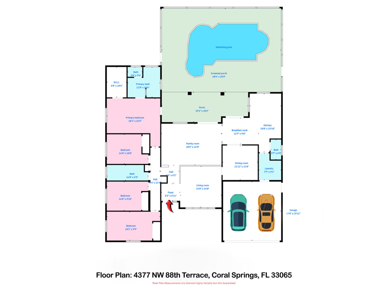 4 bedroom Single Family Residence at 4377 NW 88th Terrace, Royal Land Amended, Coral Springs — photo 3