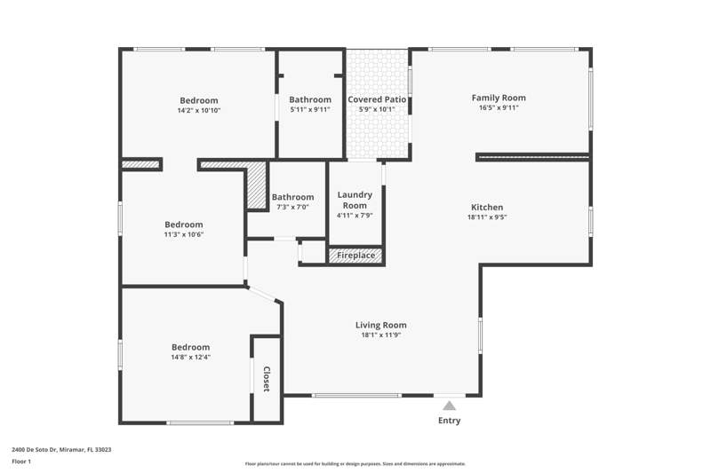 2 bedroom Single Family Residence at 2400 Desoto Drive, Miramar Tropical Homes, Miramar — photo 4