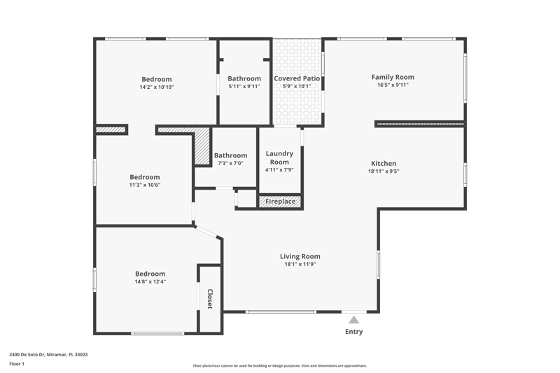 2 bedroom Single Family Residence at 2400 Desoto Drive, Miramar Tropical Homes, Miramar — photo 3