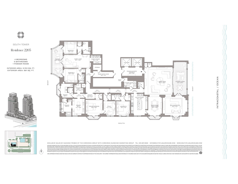 4 bedroom Condominium at 1355 S Flagler Drive #2203, Jefferson Park, West Palm Beach — photo 2