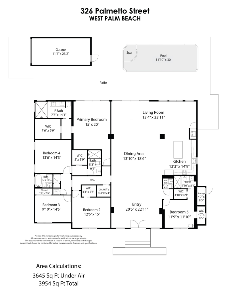 5 bedroom Single Family Residence at 326 Palmetto Street, Broadmoor Sec 1, West Palm Beach — photo 2