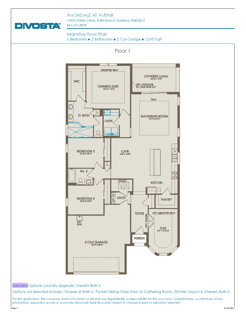 3 bedroom Single Family Residence at 10366 Northbrook Circle, Avenir Site Plan 3 Pod 6, Palm Beach Gardens — photo 2