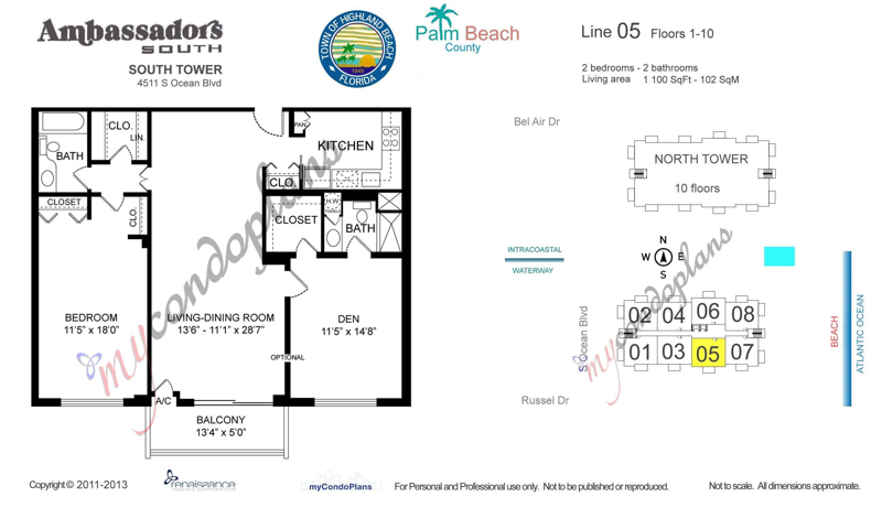 2 bedroom Condominium at 4511 S Ocean Boulevard #205, 45 Ocean Condo, Highland Beach — photo 2