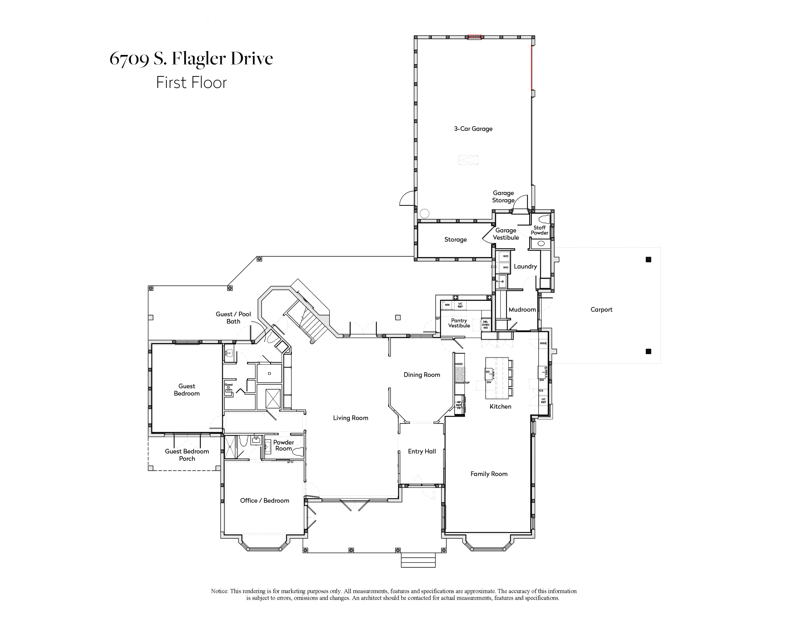 5 bedroom Single Family Residence at 6709 S Flagler Drive, Gladeport, West Palm Beach — photo 2