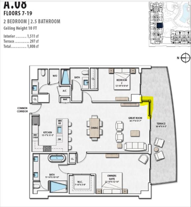 2 bedroom Condominium at 220 Lake Shore Drive #815, Nautilus 220 Condo, Lake Park — photo 3