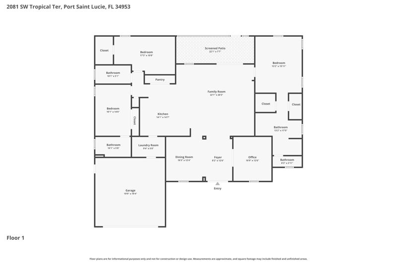 3 bedroom Single Family Residence at 2081 SW Tropical Terrace, Port St Lucie Section 11, Port St. Lucie — photo 3