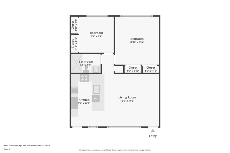 2 bedroom Stock Cooperative at 1850 S Ocean Drive #111, Lake Mayan Apts Co-Op, Fort Lauderdale — photo 3