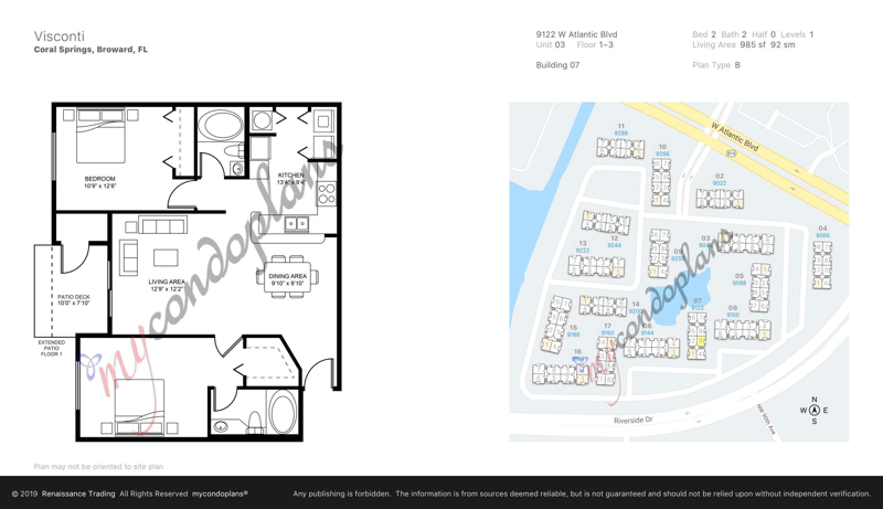 2 bedroom Condominium at 9122 W Atlantic Boulevard #713, Visconti Condo, Coral Springs — photo 2