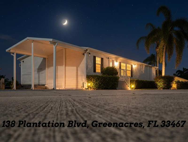4 bedroom Manufactured Home at 138 Plantation Boulevard, Palm Beach Plantation Mobile Home Park, Greenacres — photo 1
