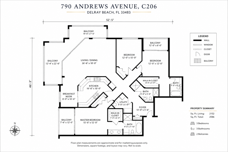 3 bedroom Condominium at 790 Andrews Avenue #C206, Landings Of Delray Beach Condo, Delray Beach — photo 2