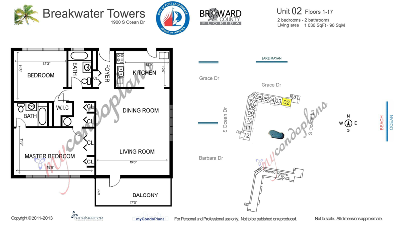 2 bedroom Condominium at 1900 S Ocean Drive #1702, Breakwater Towers Co-Op, Fort Lauderdale — photo 3