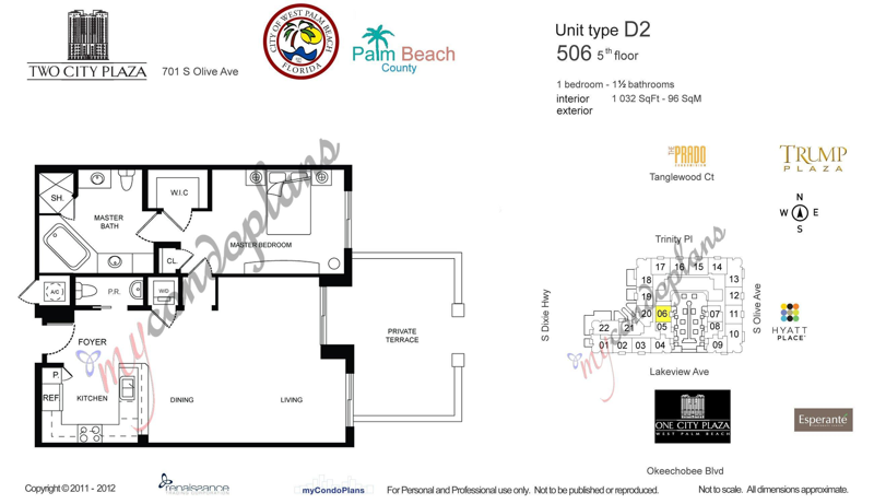 3 bedroom Condominium at 701 S Olive Avenue #505 & 506, Two City Plaza Condo, West Palm Beach — photo 4