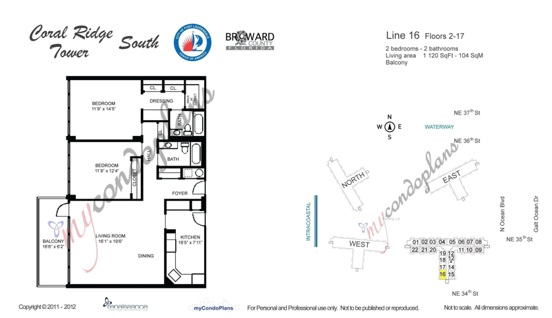 2 bedroom Stock Cooperative at 3333 NE 34th Street #1616, Coral Ridge Towers South Co-Op, Fort Lauderdale — photo 3