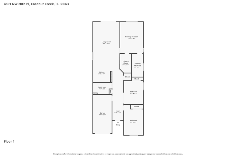 3 bedroom Single Family Residence at 4801 NW 20th Place, Lyons West, Coconut Creek — photo 2