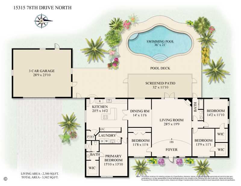 4 bedroom Single Family Residence at 15315 78th Drive, Palm Beach Country Estates, Palm Beach Gardens — photo 4