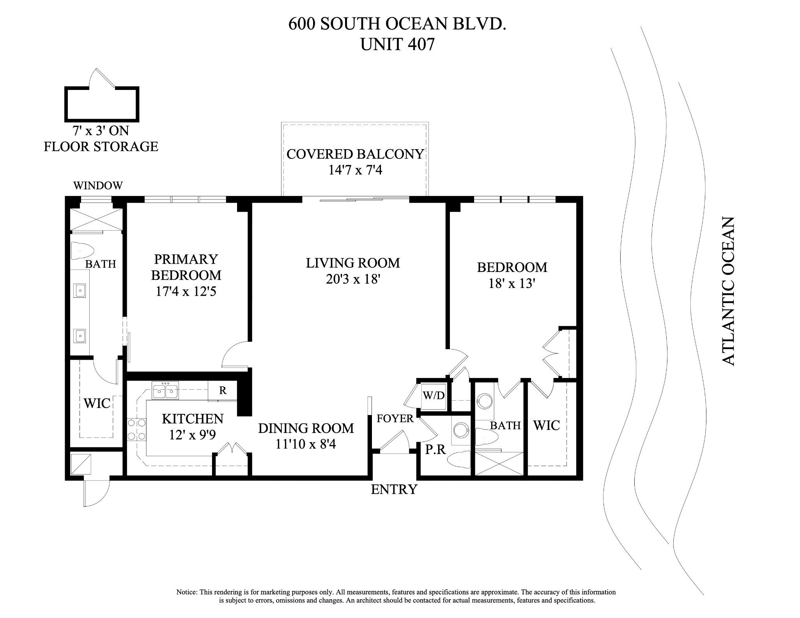 2 bedroom Condominium at 600 S Ocean Boulevard #407, Sabal Shores Apts Condo, Boca Raton — photo 4