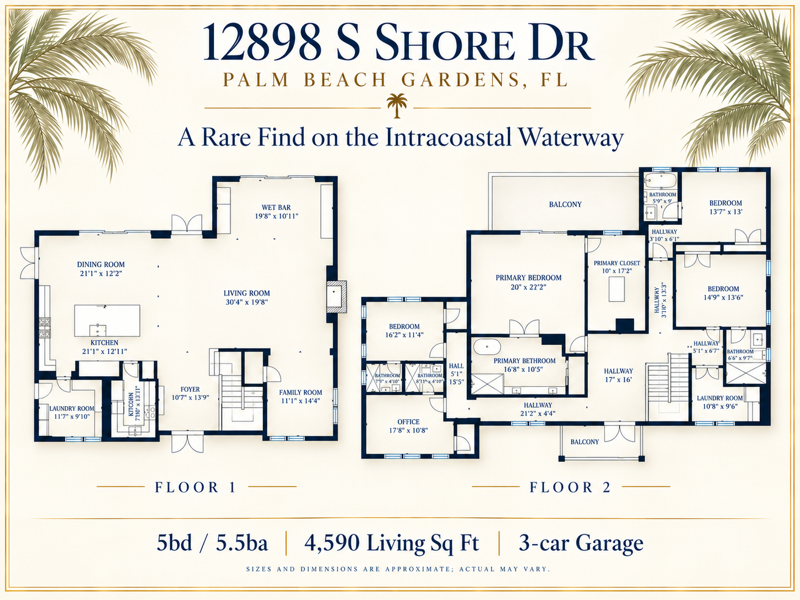 5 bedroom Single Family Residence at 12898 S Shore Drive, Intracoastal Park, Palm Beach Gardens — photo 2
