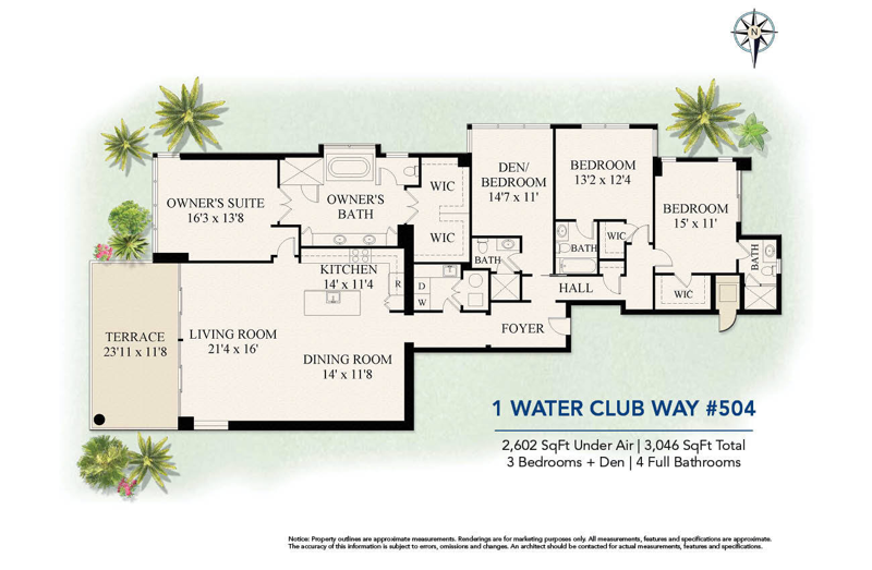 3 bedroom Condominium at 1 Water Club Way #504, Water Club North Palm Beach Condo, North Palm Beach — photo 2