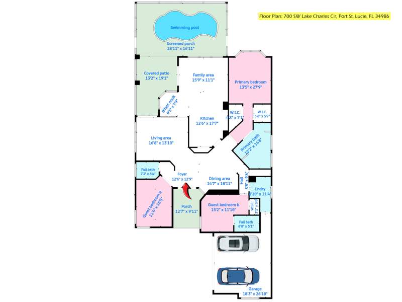 3 bedroom Single Family Residence at 700 SW Lake Charles Circle, Lake Charles Phase 3A, Port St. Lucie — photo 4