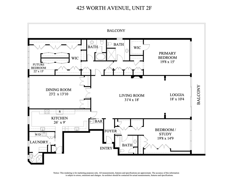 3 bedroom Condominium at 425 Worth Avenue #2F, Villas Inc, Palm Beach — photo 2
