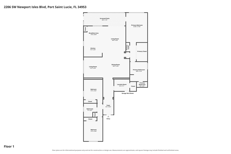 3 bedroom Single Family Residence at 2206 Newport Isles Boulevard, Fourth Replat Of Portofino Isles, Port St. Lucie — photo 3