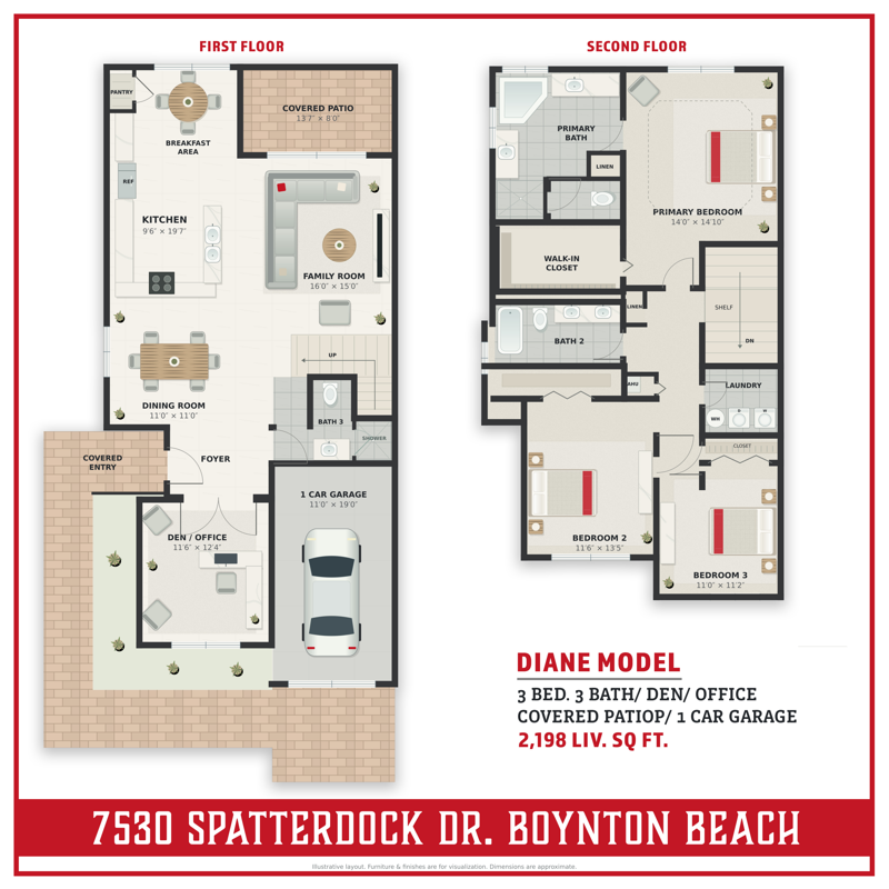 3 bedroom Townhouse at 7530 Spatterdock Drive, Mini Assemblage Pud, Boynton Beach — photo 2