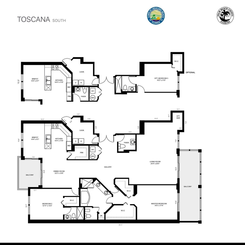 2 bedroom Condominium at 3740 S Ocean Boulevard #703, Toscana South Condo, Highland Beach — photo 3