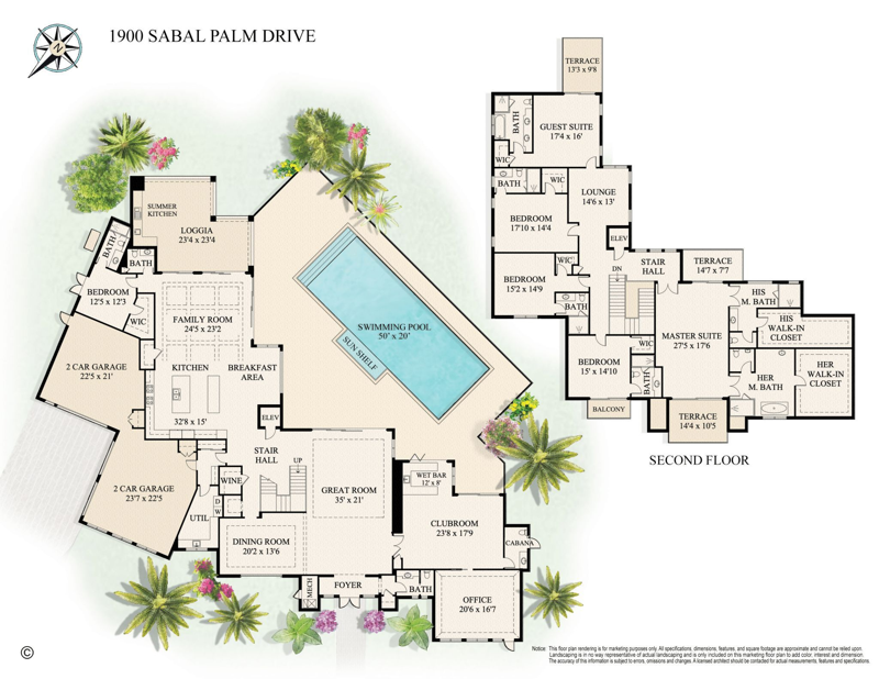6 bedroom Single Family Residence at 1900 Sabal Palm Drive, Royal Palm Yacht & Country Club, Boca Raton — photo 2