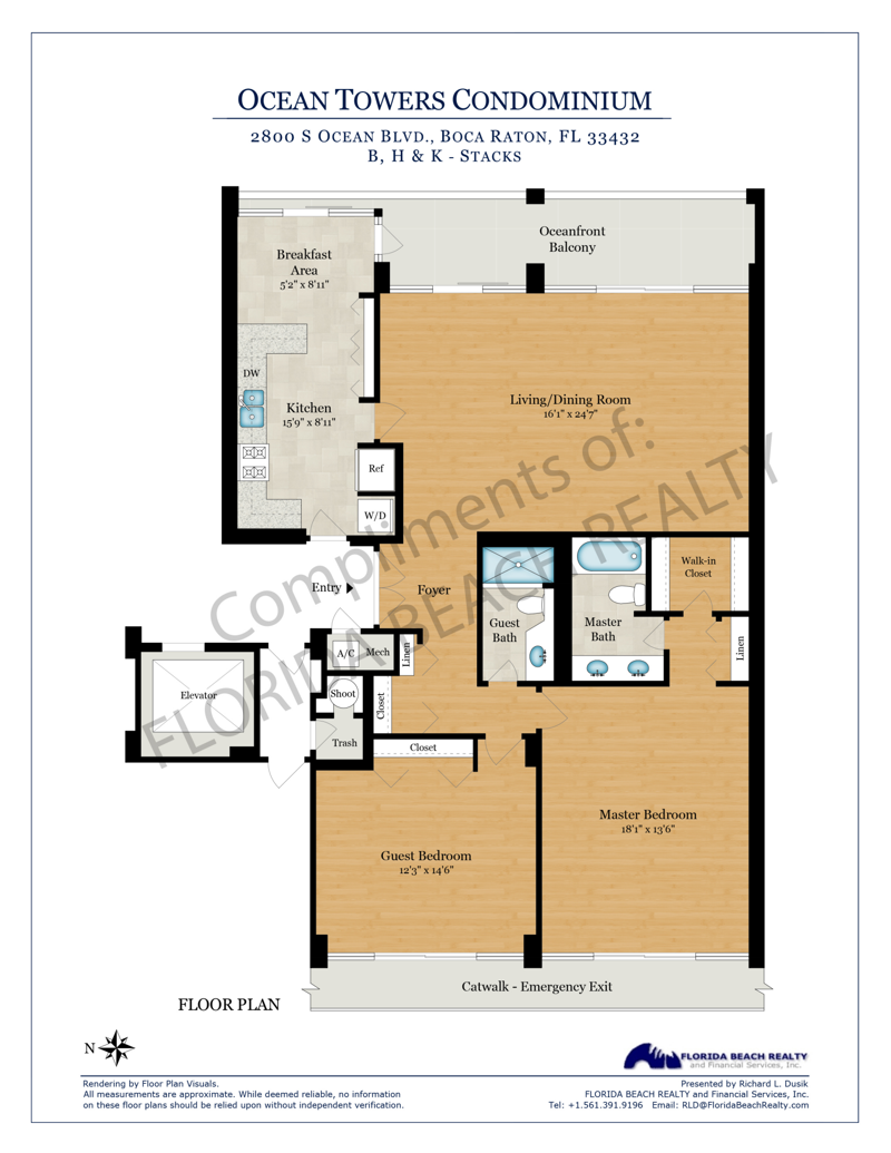 2 bedroom Condominium at 2800 S Ocean Boulevard #22-K, Ocean Towers Condominium, Inc., Boca Raton — photo 4