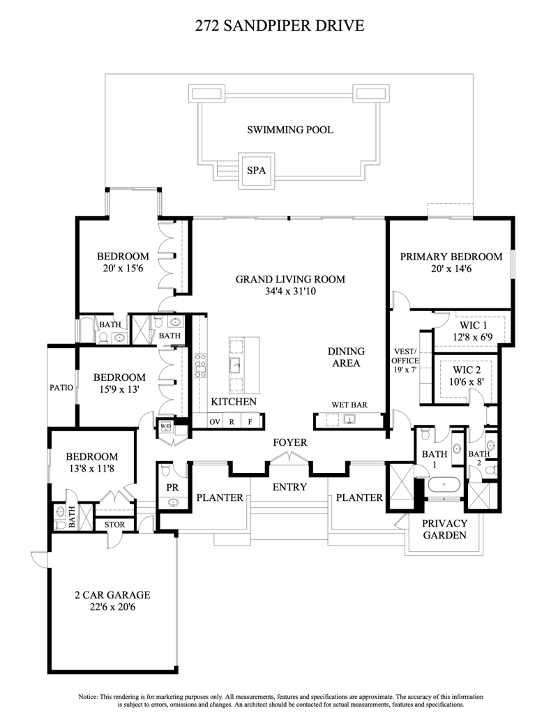 4 bedroom Single Family Residence at 272 Sandpiper Drive, Dodge Estates In, Palm Beach — photo 2
