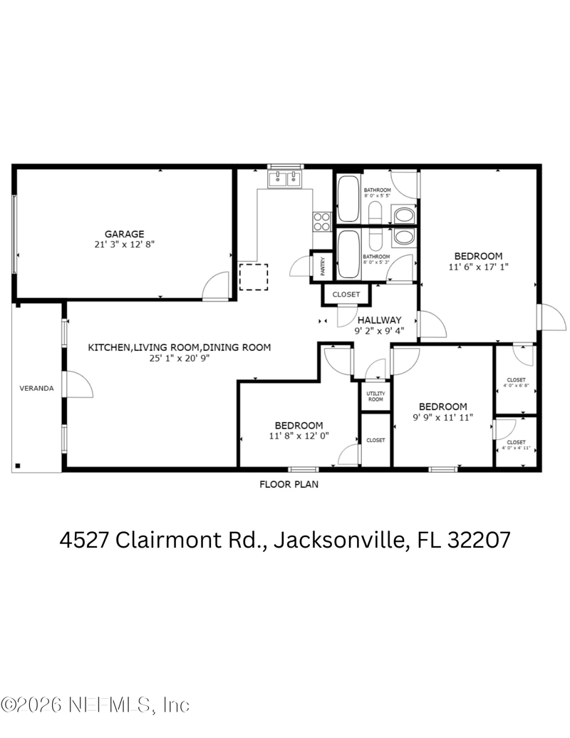3 bedroom Single Family Residence at 4527 Clairmont Road, Sharpsburg, Jacksonville — photo 2