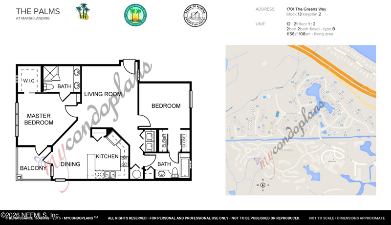 2 bedroom Condominium at 1701 The Greens Way #1321, The Palms, Jacksonville Beach — photo 2