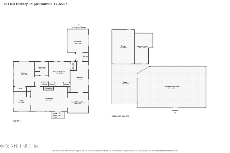 2 bedroom Single Family Residence at 821 Old Hickory Road, South Shores, Jacksonville — photo 2