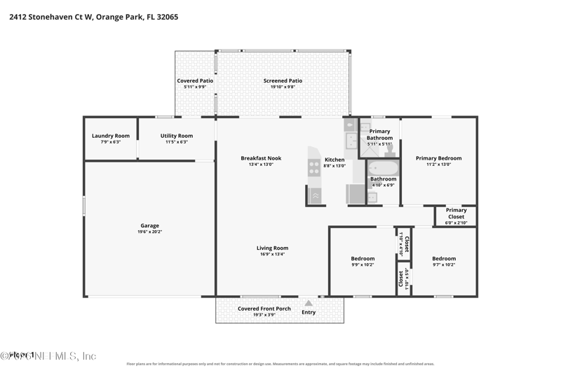 3 bedroom Single Family Residence at 2412 Stonehaven Court, Meadows, Orange Park — photo 2
