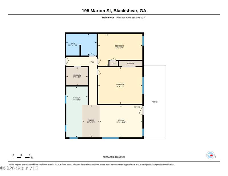 2 bedroom Single Family Residence at 195 Marion Street, No Recorded Subdivision, Blackshear — photo 2