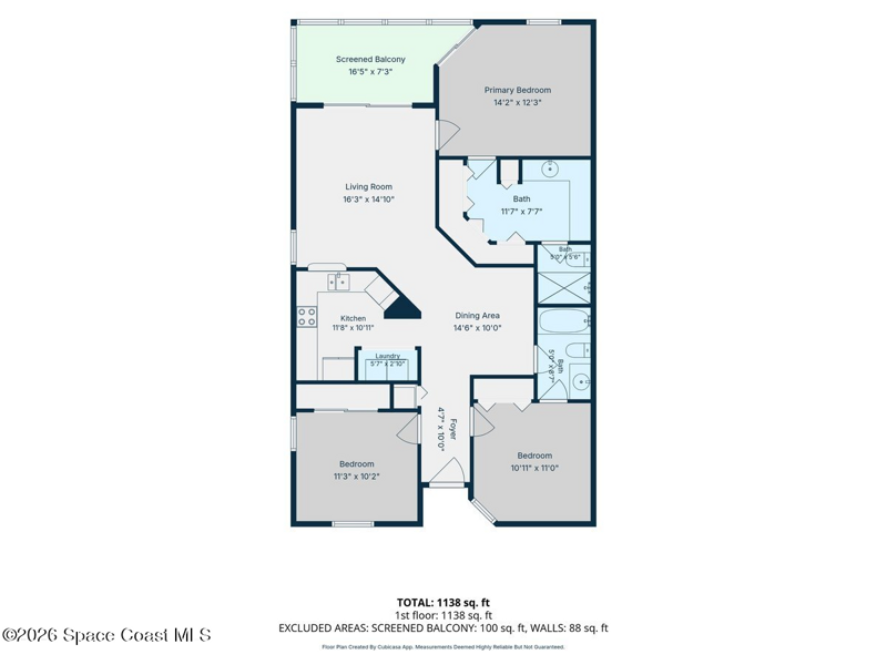3 bedroom Condominium at 1480 Roosevelt Avenue #201, River Oaks Condo, Melbourne — photo 2