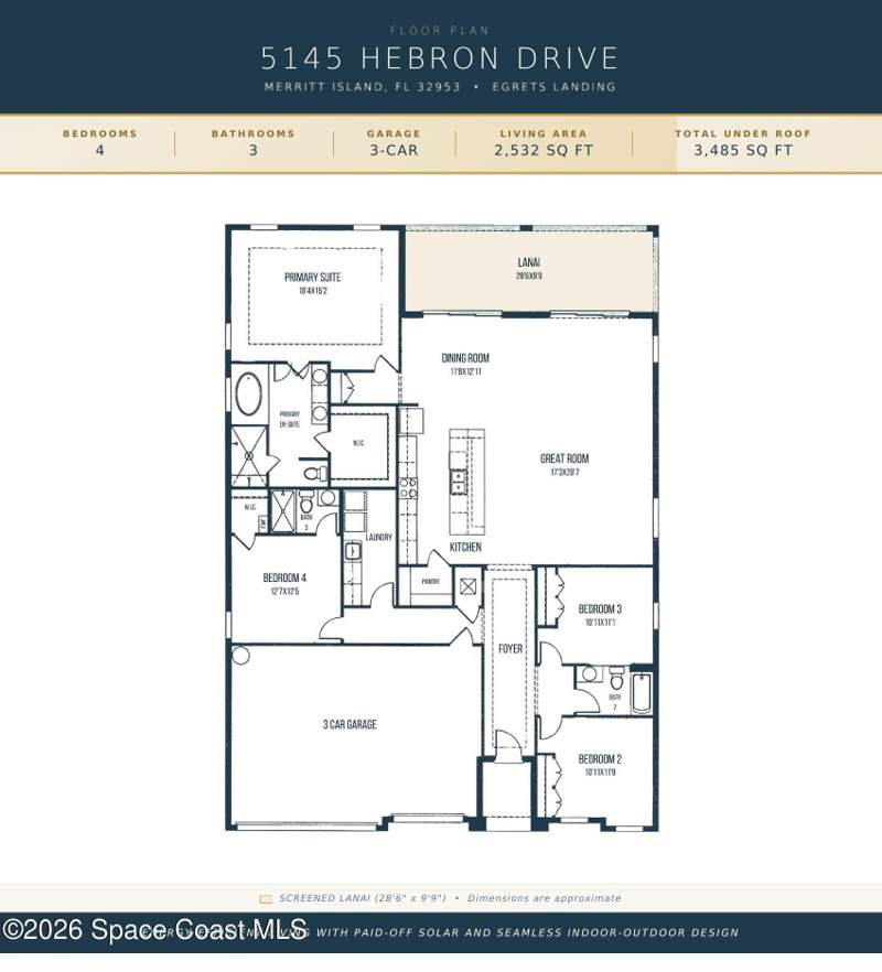4 bedroom Single Family Residence at 5145 Hebron Drive, Egrets Landing, Merritt Island — photo 3