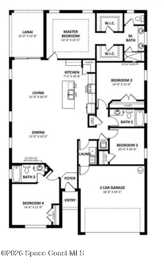 4 bedroom Single Family Residence at 466 Olmsted Street, Port Malabar Unit 32, Palm Bay — photo 2
