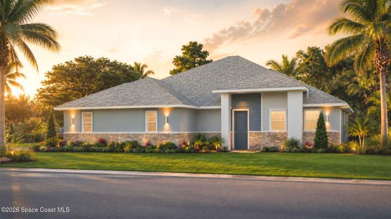 5 bedroom Single Family Residence at 1854 Amberwood Drive, Lake Forest at Bayside Lakes, Palm Bay — photo 1