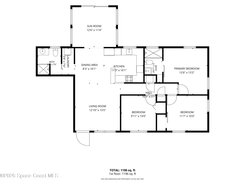 3 bedroom Single Family Residence at 338 Coral Drive, Harbor Heights 2nd Addn, Cape Canaveral — photo 2