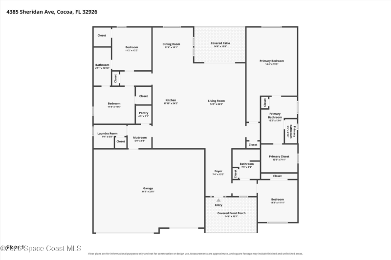 4 bedroom Single Family Residence at 4385 Sheridan Avenue, Canaveral Groves Replat Sec B Unit 1 Sheet 3, Cocoa — photo 2