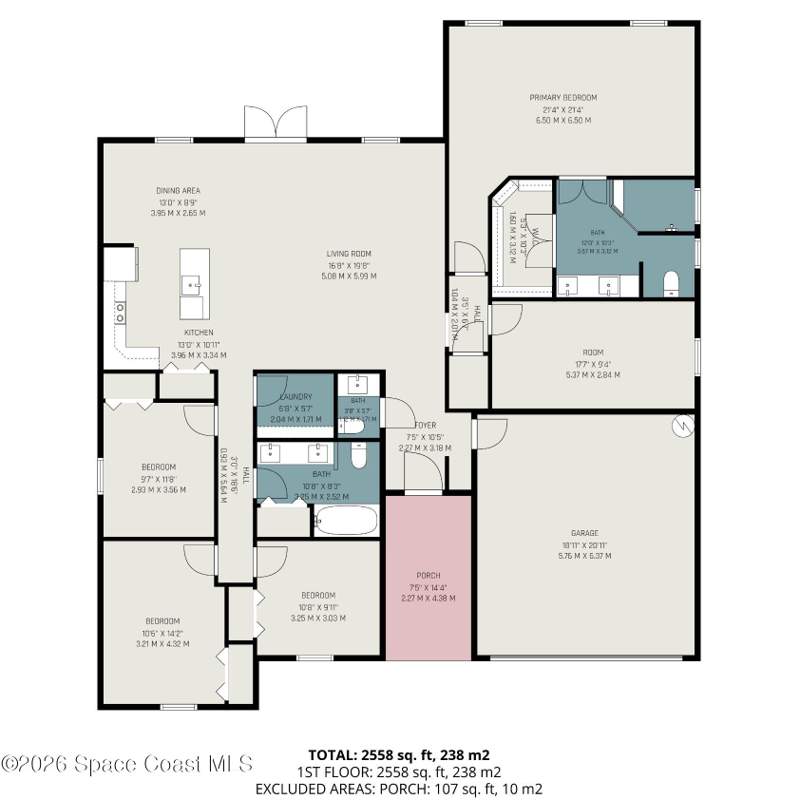 4 bedroom Single Family Residence at 360 Warwick Street, Port Malabar Unit 25, Palm Bay — photo 4