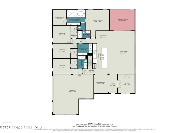4 bedroom Single Family Residence at 1740 Indria Lane, Twin Lakes of Malabar, Malabar — photo 4