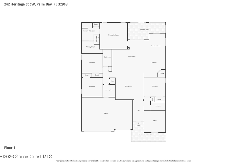 4 bedroom Single Family Residence at 242 Heritage Street, Port Malabar Unit 1 Replat Of Pt Of, Palm Bay — photo 2