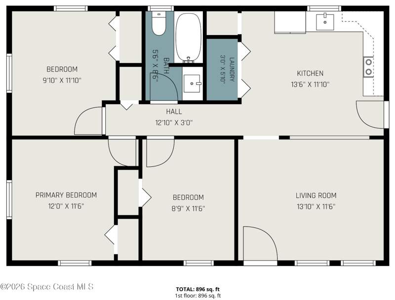 3 bedroom Single Family Residence at 1076 Ivanhoe Street, Port Malabar Unit 14, Palm Bay — photo 4