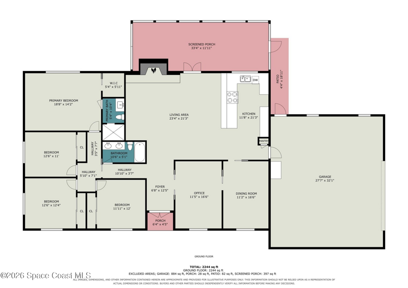 4 bedroom Single Family Residence at 8001 Pine Needle Lane, Sheridan Estates, West Melbourne — photo 2