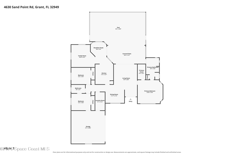 3 bedroom Single Family Residence at 4630 Sand Point Road, Brabrooks Indian River Subd, Grant — photo 2