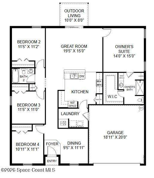 4 bedroom Single Family Residence at 499 Lamon Street, Port Malabar Unit 30, Palm Bay — photo 2