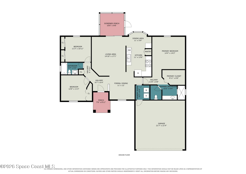 3 bedroom Single Family Residence at 353 NW Rheine Road, Port Malabar Unit 48, Palm Bay — photo 2
